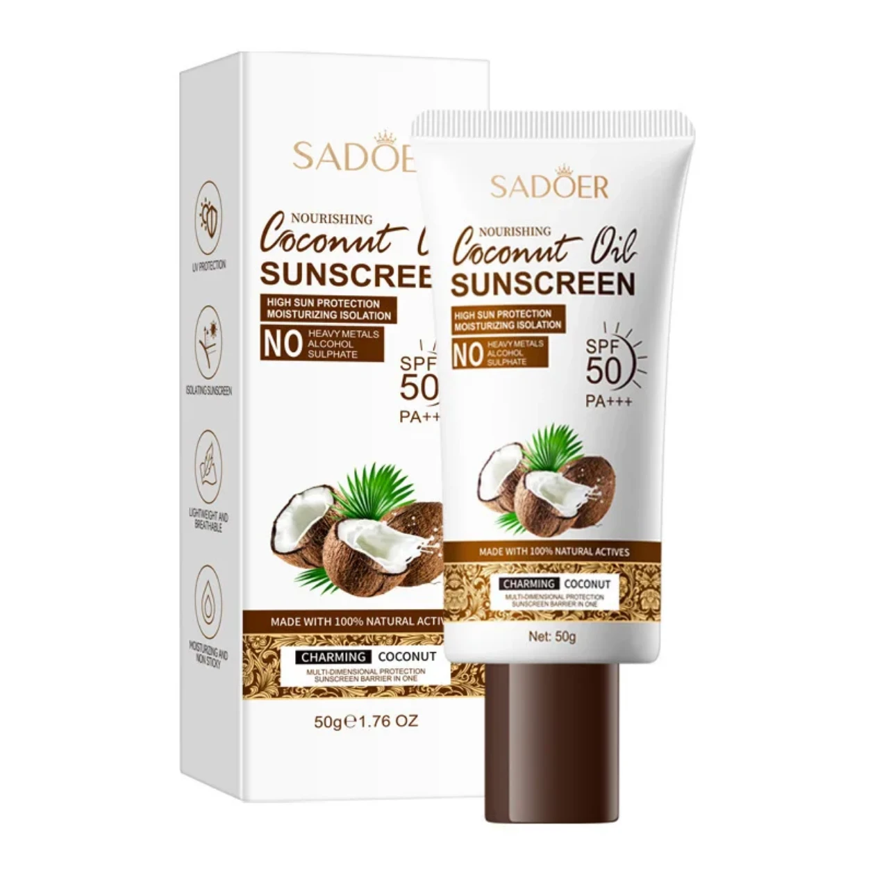 Coconut Oil Sunscreen SPF 50 PA+++ 50g