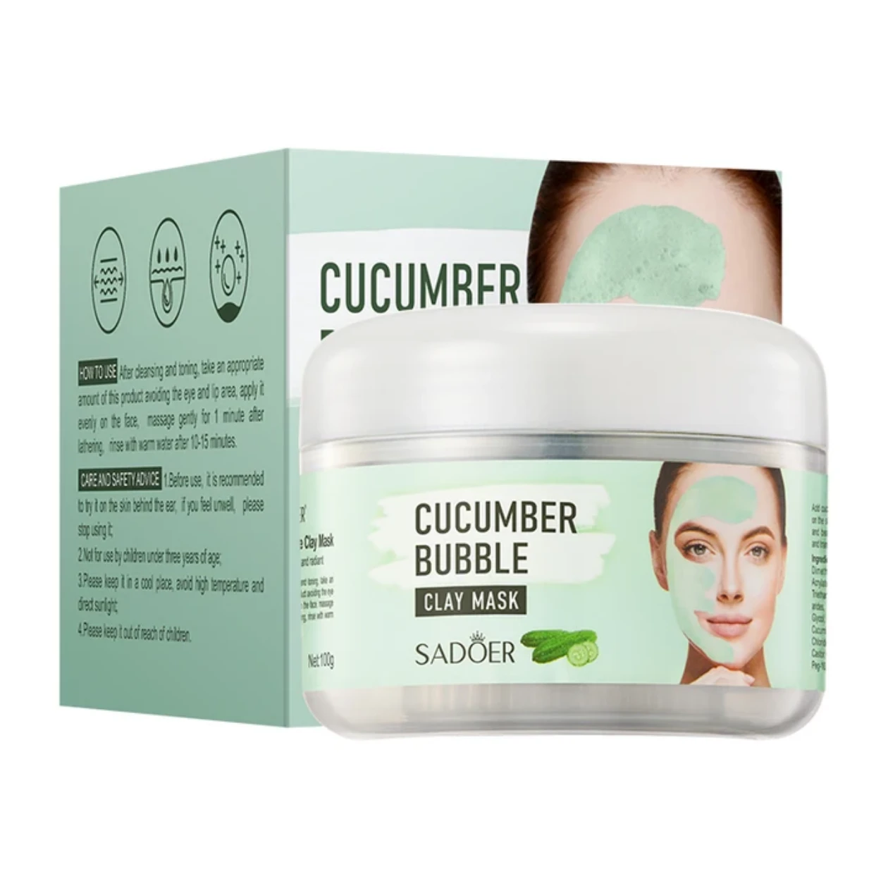 Cucumber Bubble Clay Mask by Sadoer