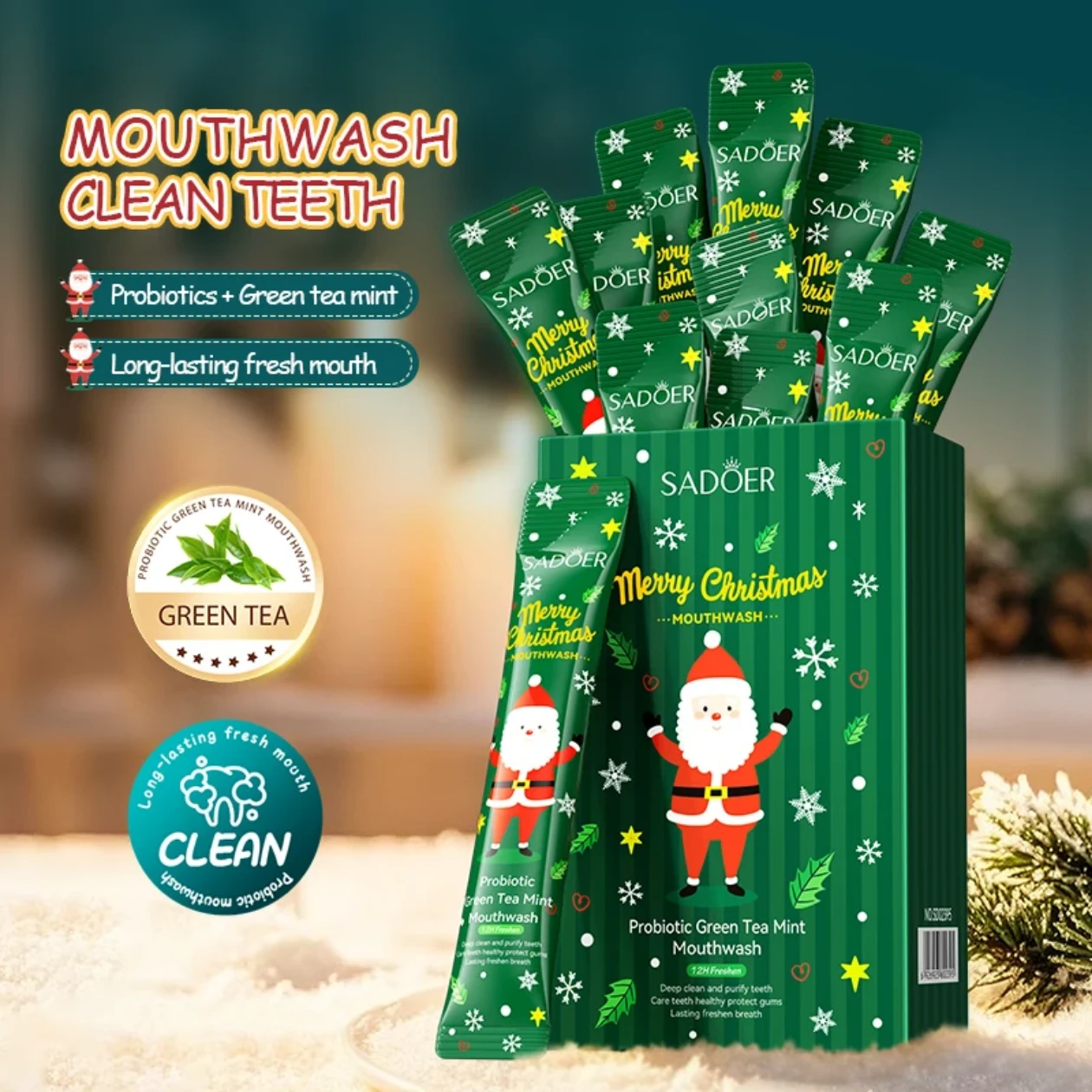 Probiotic Green Tea Mint Mouthwash Pack