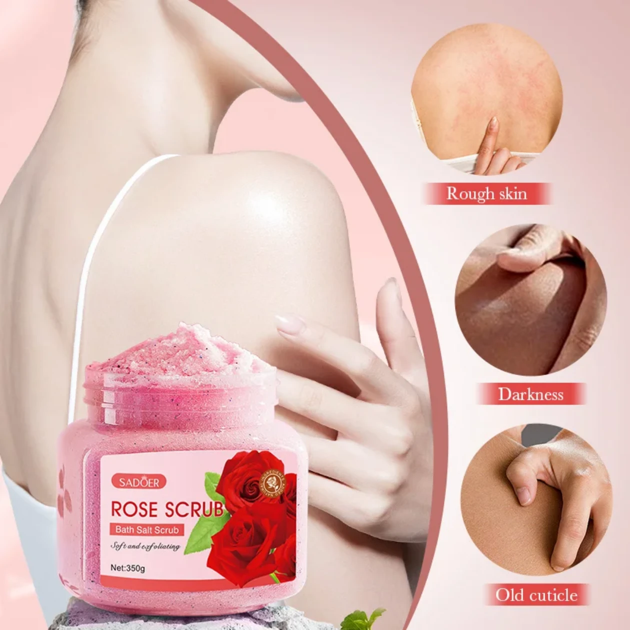 Rose Bath Salt Scrub